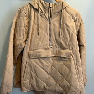 Banana Republic Beige Quilted Puffer Jacket